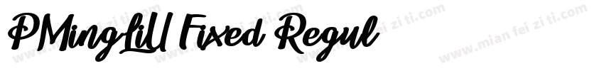 PMingLiU-Fixed Regul字体转换